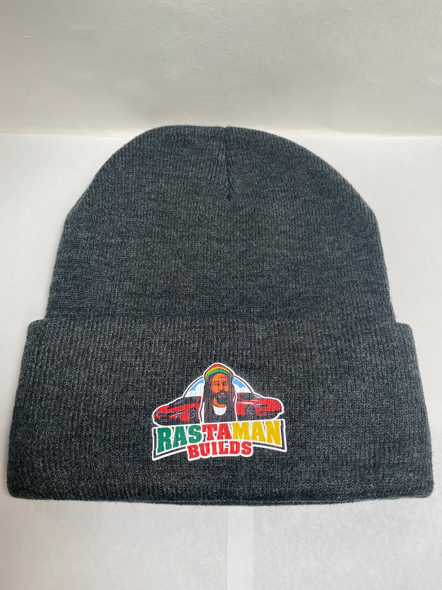 RastamanBuilds Logo Knit Cuffed Beanie