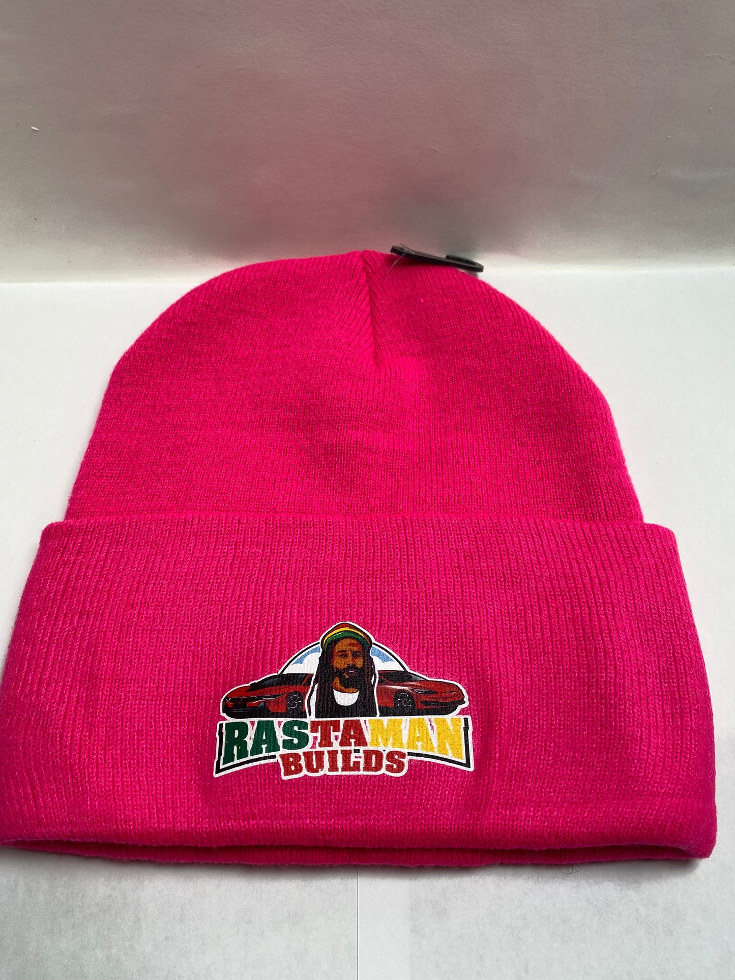 RastamanBuilds Logo Knit Cuffed Beanie