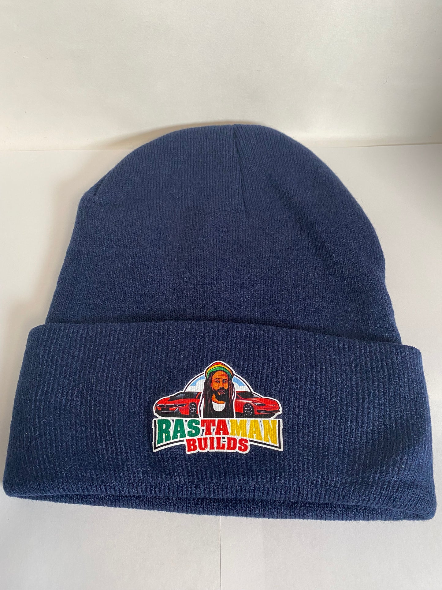 RastamanBuilds Logo Knit Cuffed Beanie