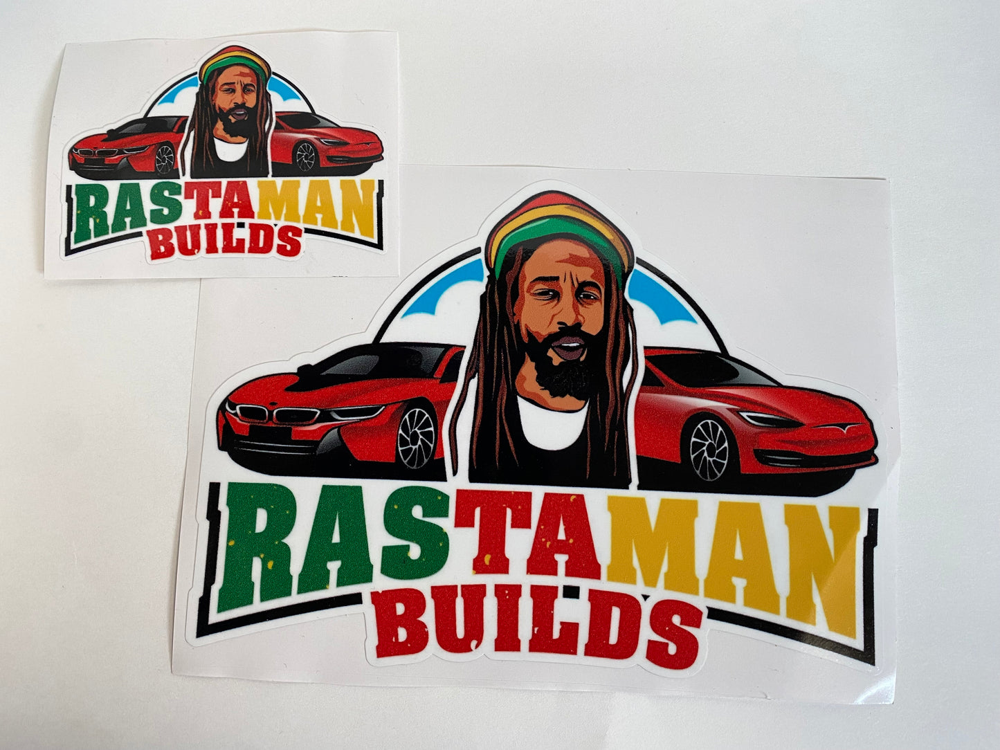 RastamanBuilds Large and small stickers