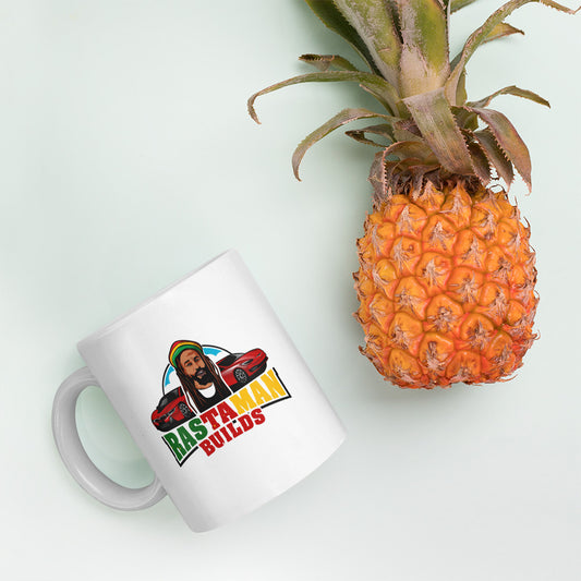 Rastaman White glossy mug